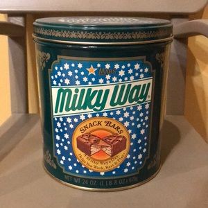 Vintage 1987 Milky Way candy bars tin